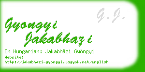 gyongyi jakabhazi business card
